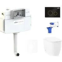 Унитаз приставной Lavinia Boho Relfix Bell Pro 5 в 1 87551012 (черный/золотистый пластик)