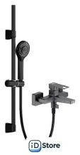Душевой гарнитур Lauter Cascade 21СК6615BS с душевым гарнитуром Neno 63696
