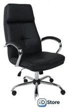 Офисное кресло AksHome Немига 1 (кожа натуральная Black/основание хром)