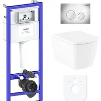 Унитаз подвесной Lavinia Boho Relfix Aveo Rimless 6 в 1 77040126 (хром пластик)