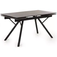Обеденный стол Stolline Либерти 140x80 (керамика larka grey/металл черный)