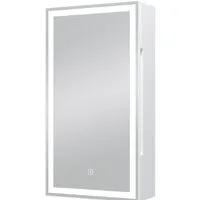 Мебель для ванных комнат Континент Шкаф с зеркалом Allure Led 35х65 (левый)