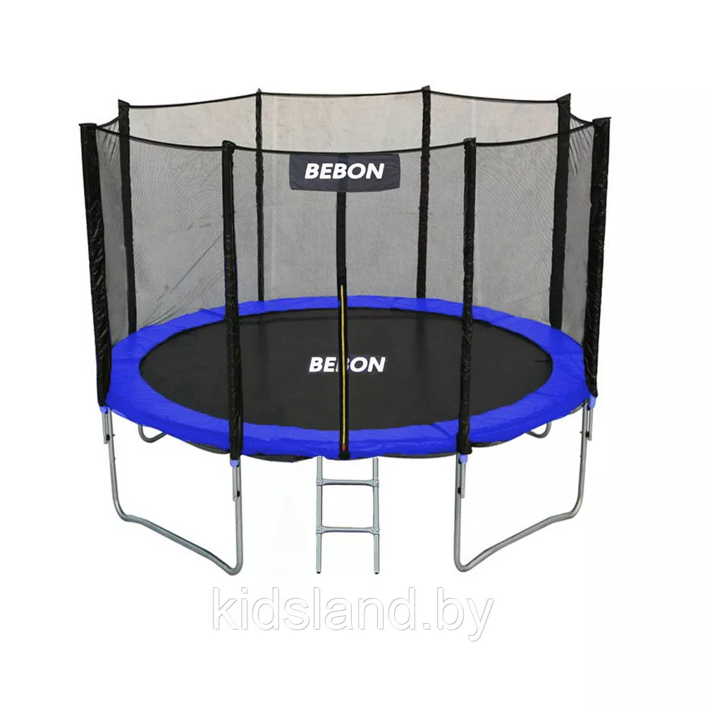 Батут Bebon Sports 12ft (366 см) с внешней сеткой безопасности и лестницей