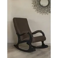 Кресло-качалка Mio Tesoro Бастион-32 (рогожка коричневый/черный)