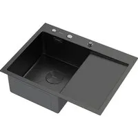 Кухонная мойка ARFEKA ECO AR 650500 L POP-UP BLACK PVD NANO
