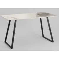 Обеденный стол Stool Group Vermont 140x80 / T-122 (керамика светлая/черный)
