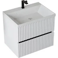 Мебель для ванных комнат Vela Тумба под умывальник Vela Волна 60П под Classica (белый мат) черный гола TU0119