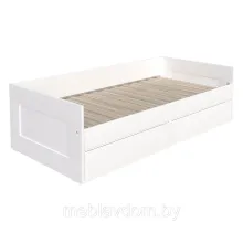 Кровать Сириус раздвижная с ящиками 90(180)200 белая