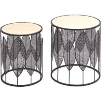 Журнальный столик Halmar Folla (натуральный/черный)