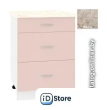 Шкаф напольный Кортекс-мебель Корнелия Лира НШ50р3ш (капучино/марсель)