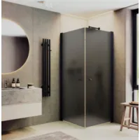 Душевой уголок MaybahGlass MGY-1295-6 (графитовое матовое стекло/черный)