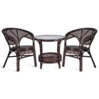 Набор садовой мебели TetChair Pelangi 2 кресла (грецкий орех)