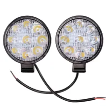 Фара светодиодная OFF ROAD 8484(100)17мм круглая 12V/24V 27W 6000К SKYWAY компл 2 шт 9 диодов Даль