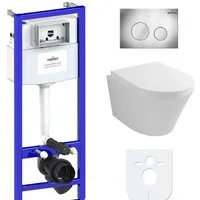 Унитаз подвесной Lavinia Boho Relfix Biore Rimless 6 в 1 77040102 (хром пластик)