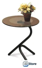 Журнальный столик Мебелик Дуэт 5 (черный/тонированный)