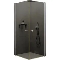 Душевой уголок MaybahGlass MGY-1296-5 (графитовое стекло/хром матовый)
