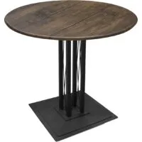 Кухонный стол Sheffilton SHT-TU6-BS1/80 МДФ (черный муар/палисандр)