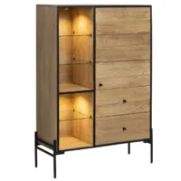 Тумба с подсветкой TetChair Secret de Maison Whitewood / 7905 (античный белый/черный)