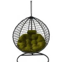 Подвесное кресло Craftmebel Кокон Капля Премиум (зеленый/графит)
