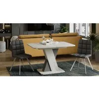 Кухонный стол Трия Люксембург тип 3 (дуб крафт белый/серый)