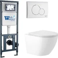 Унитаз подвесной Saniteco KW-9003W Rimles WeltWasser Marberg 410 Marberg 507 RD GL-WT