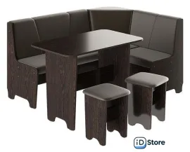 Обеденная группа Трия Техас исп. 1 (венге/экокожа коричневый)