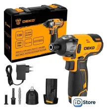 Винтоверт Deko DKIS12-Li Set 063-4390 (с 2-мя АКБ, кейс)