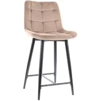 Стул Signal Chic H-2 Velvet (bluvel 28 бежевый/черный мат)