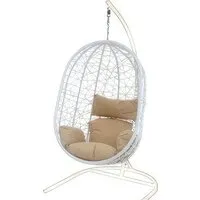 Подвесное кресло Garden Story Кокон XL D52-МТ002 (белый/бежевый)