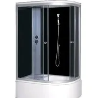 Душевая кабина Coliseum Симпл T-120 L (черный/тонированное стекло)