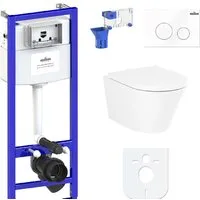 Унитаз подвесной Lavinia Boho Relfix Biore Rimless 7 в 1 87040101 (белый пластик)