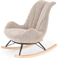 Кресло-качалка Halmar Luis (темно-бежевый/черный/натуральный)