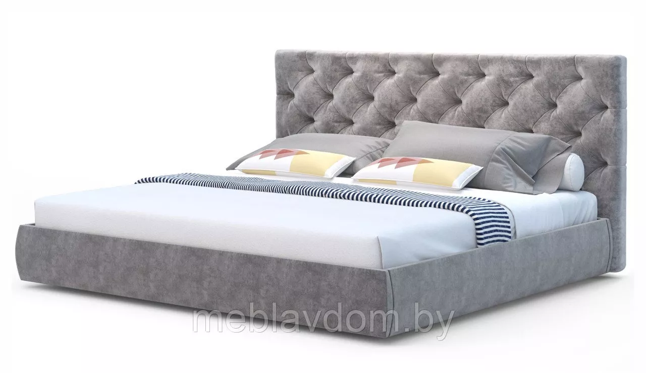 Мягкая кровать Бетти 180х200 с подъемным механизмом Lecco/vision