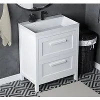 Мебель для ванных комнат Vela Тумба под умывальник Vela Фаворит массив 70Н (белый) TU67104