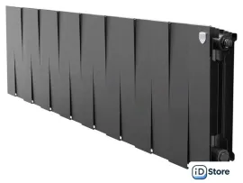 Биметаллический радиатор Royal Thermo PianoForte 300 Черный - 16 секций