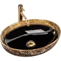 Умывальник Rea Margot (золотистый/черный)