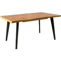 Кухонный стол Signal Fresno 120-180/80/76 (дуб/черный)