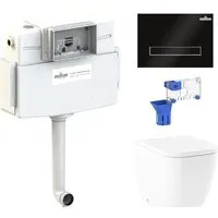 Унитаз приставной Lavinia Boho Relfix One 5 в 1 87060226 (черное стекло)