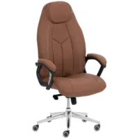 Кресло офисное TetChair Boss Lux 26 (хром/Lux Classic 18-24/коричневый)
