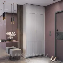 Шкаф 2-х створчатый Пандора ШК-01 с антресолью ШКН-06 - Кашемир/Айриш MF03 (1м)