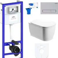 Унитаз подвесной Lavinia Boho Relfix Bell Pro Rimless 7 в 1 87040039 (матовый пластик)