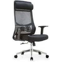 Офисное кресло SitUp Aura LUX Black Chrome (сетка Black/Black)
