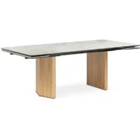 Обеденный стол Woodville Монерон 200-260х100х77 (brecha crema elegance/дуб монтана)