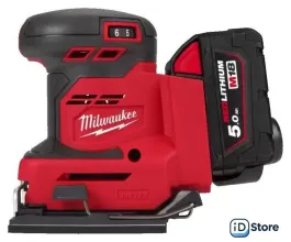 Виброшлифмашина Milwaukee M18 BQSS-502B 4933479967 (с 2-мя АКБ, сумка)