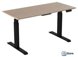 Стол для работы стоя WellDesk WDЕ Uplift 1395x800х28 (черный/ясень шимо)