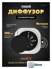 Вентиляционная решетка HOMY AIR круглый A125BR d200 (черная)