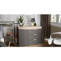 Комод Трия Тип 1 (дуб сонома/графит серый)