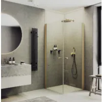 Душевой уголок MaybahGlass 90x90x198 / MGY-1292-3 (бесцветное стекло/золото)