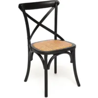 Стул TetChair Secret De Maison Cross 49.5x53.5x87 (дерево береза/черный)