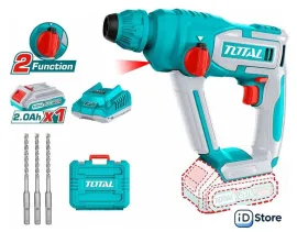 Перфоратор Total TRHLI201681 (с 1-им АКБ, кейс)
